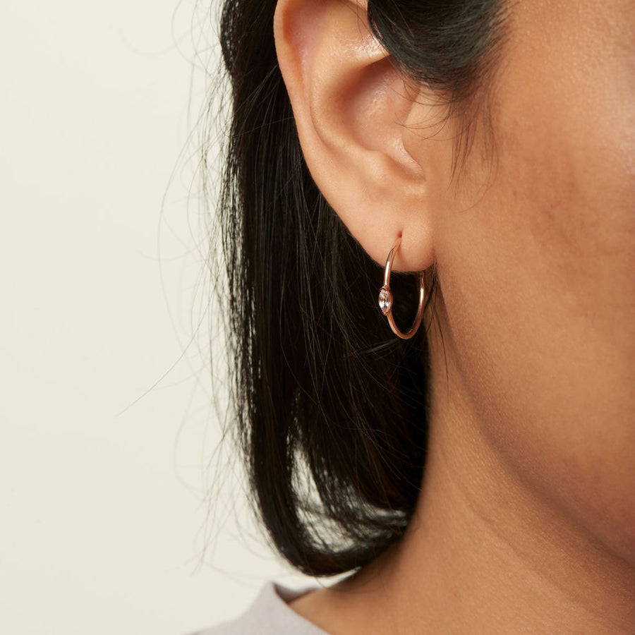 Marquisite Midi Hoops